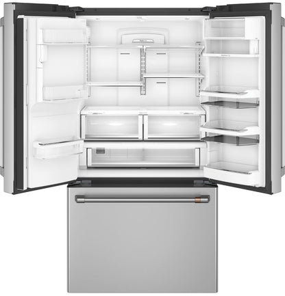 Cafe CYE22TP2MS1 CAF(EBACK)™ ENERGY STAR® 22.1 Cu. Ft. Smart Counter-Depth French-Door Refrigerator with Hot Water Dispenser