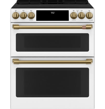Cafe CHS950P4MW2 CAF(EBACK)™ 30" Smart Slide-In, Front-Control, Induction and Convection Double-Oven Range