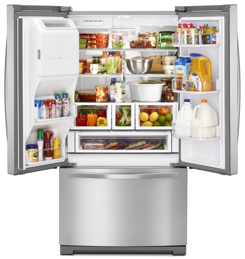 Whirlpool WRF767SDEM 36-inch Wide French Door Bottom Freezer Refrigerator with Dual Icemakers - 27 cu. ft.