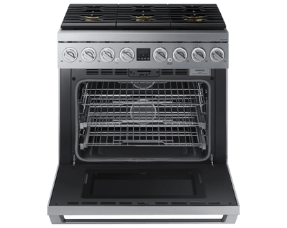 Dacor DOP36P86GLS Transitional 36" Gas Range, Silver Stainless Steel, Natural Gas/Liquid Propane