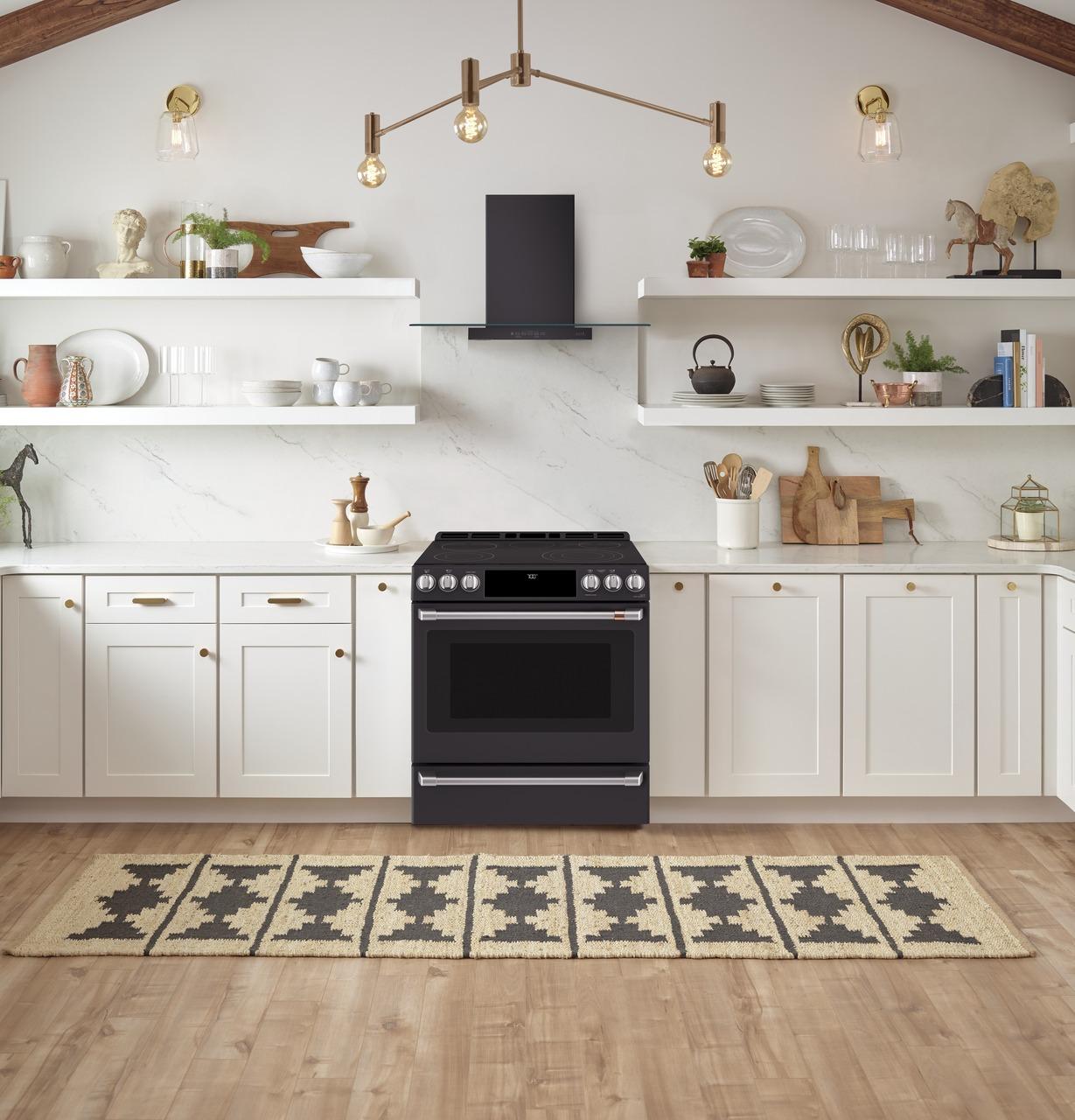 Cafe CES700P3MD1 CAF(EBACK)™ 30" Smart Slide-In, Front-Control, Radiant and Convection Range