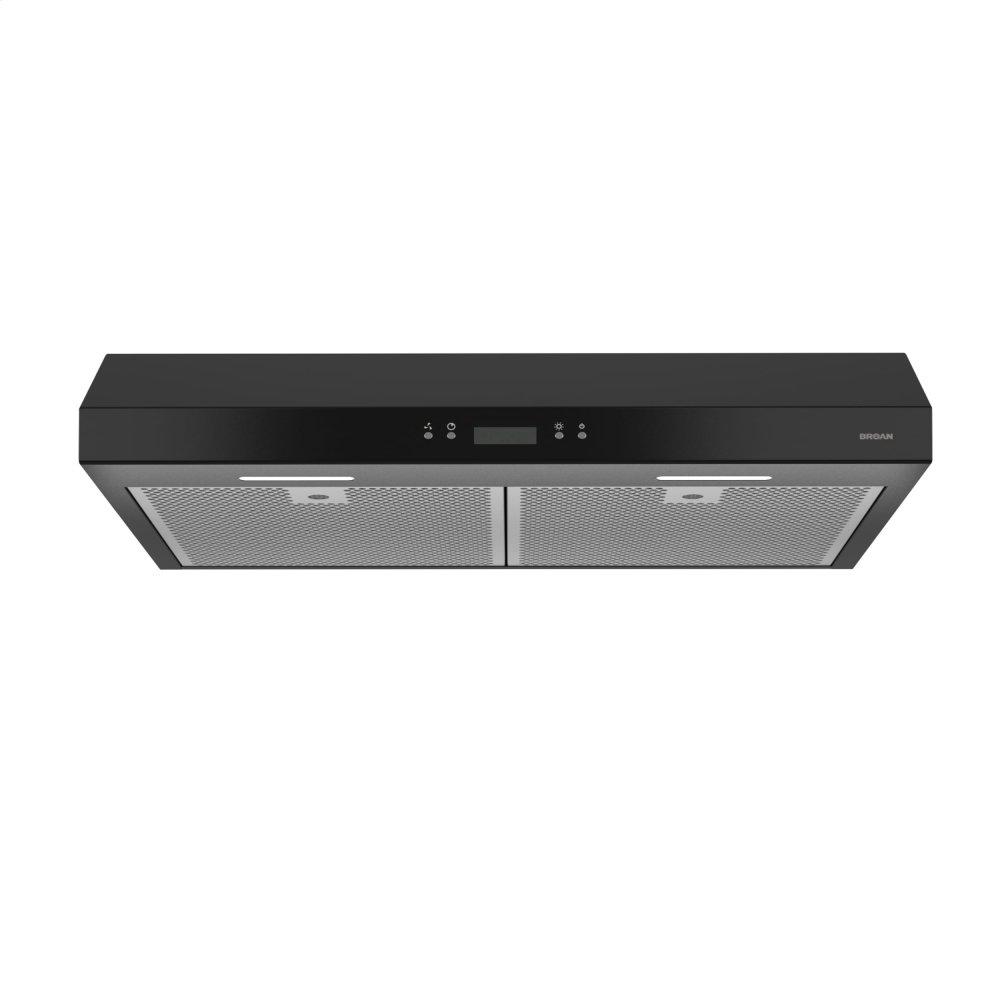 Broan BCDJ142BL DISCONTINUED-Broan® 42-Inch Convertible Under-Cabinet Range Hood w/ Heat Sentry®, 400 CFM, Black