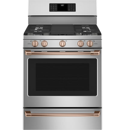 Caf(eback)™ 30" Smart Free-Standing Gas Range with Convection