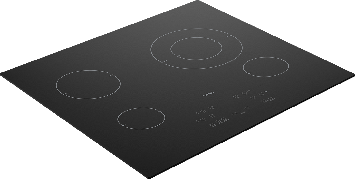 Beko ECTM24102 24" Built-In Electric Cooktop with 4 Burners and Touch Control