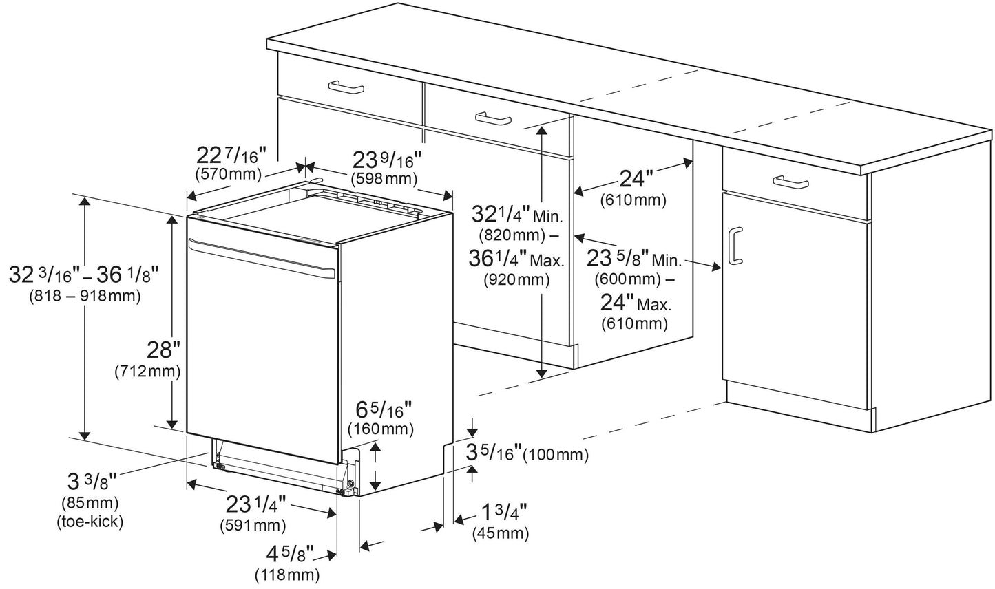 Beko DDN25402X Full Size Dishwasher with (14 place settings, 48.0