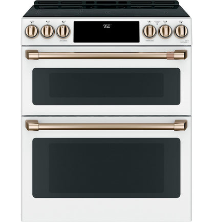 Cafe CHS950P4MW2 CAF(EBACK)™ 30" Smart Slide-In, Front-Control, Induction and Convection Double-Oven Range
