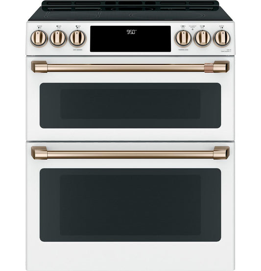 Cafe CHS950P4MW2 CAF(EBACK)™ 30" Smart Slide-In, Front-Control, Induction and Convection Double-Oven Range