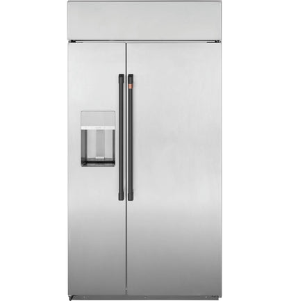Cafe CSB42YP2NS1 CAF(EBACK)™ 42" Smart Built-In Side-by-Side Refrigerator with Dispenser