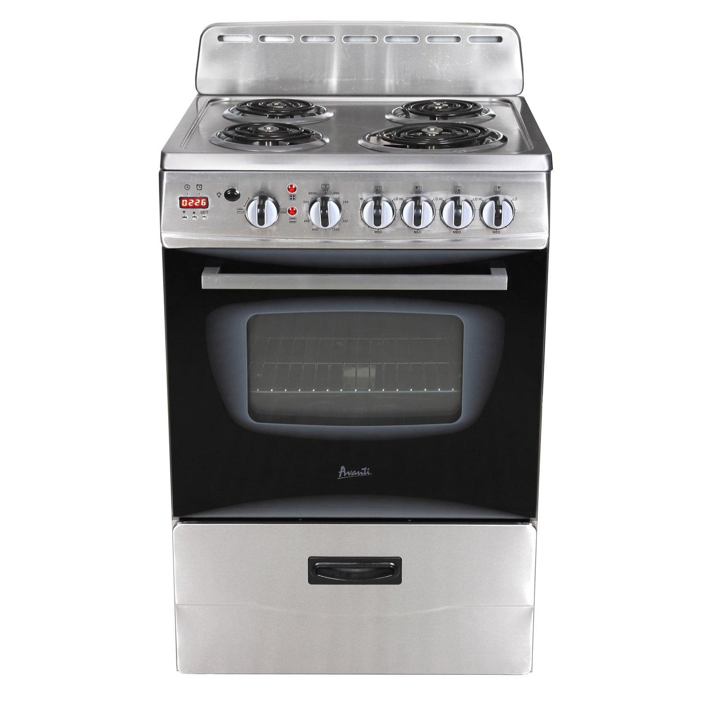 ERU240P3S Avanti 24" Electric Range - Stainless Steel
