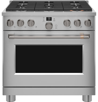 Cafe C2Y366P2TS1 CAF(EBACK)™ 36" Smart Dual-Fuel Commercial-Style Range with 6 Burners (Natural Gas)