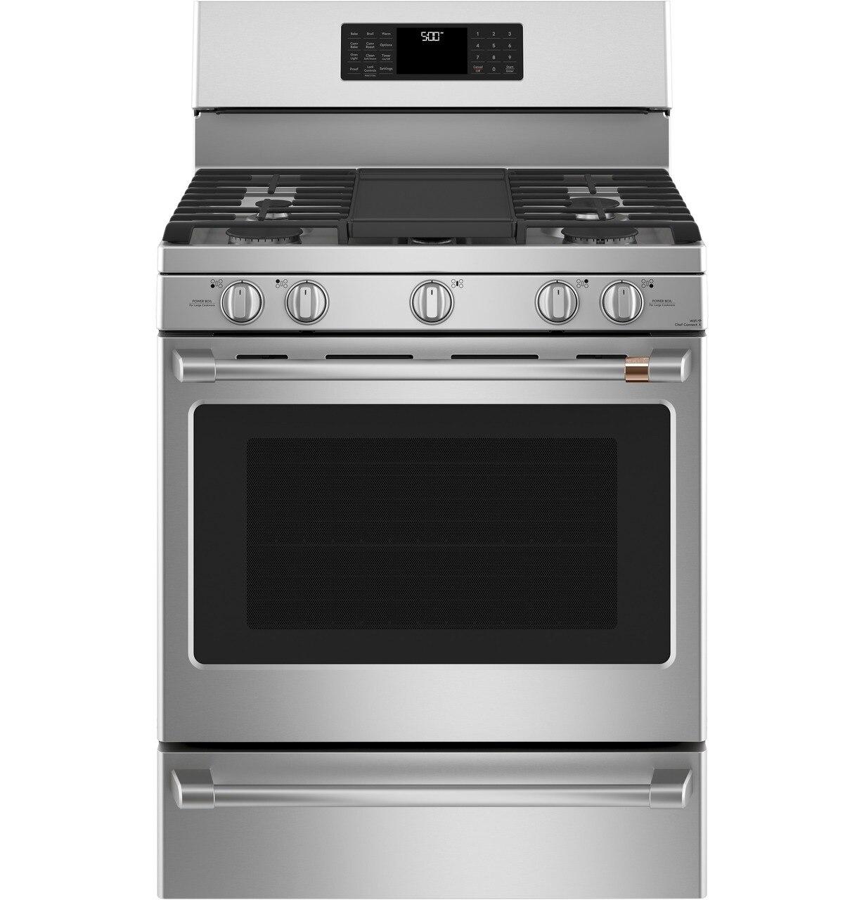 Caf(eback)™ 30" Smart Free-Standing Gas Range with Convection