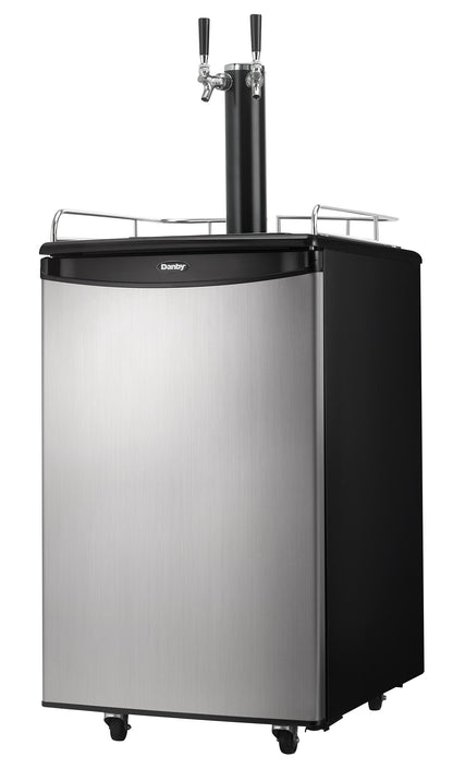 DKC054A1BSL2DB Danby 5.4 cu. ft. Dual-Tap Keg Cooler in Stainless Steel Look