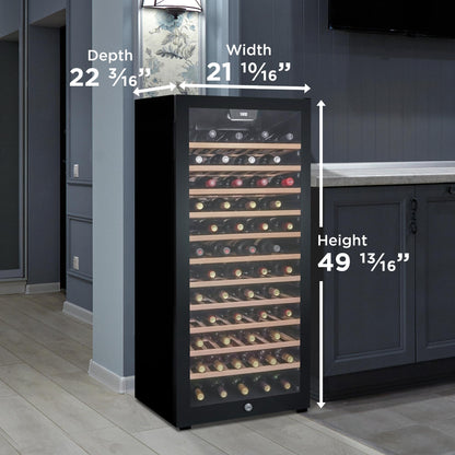 DWC94L1B Danby 94 Bottle Free-Standing Wine Cooler in Black