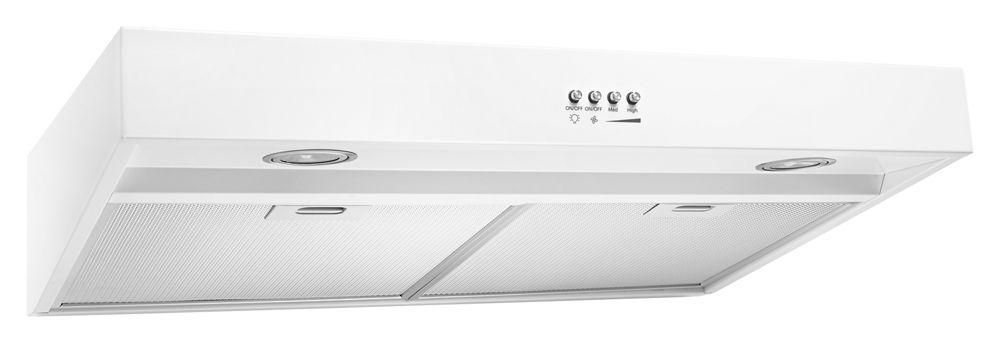 Whirlpool WVU37UC0FW 30" Range Hood with Dishwasher-Safe Full-Width Grease Filters