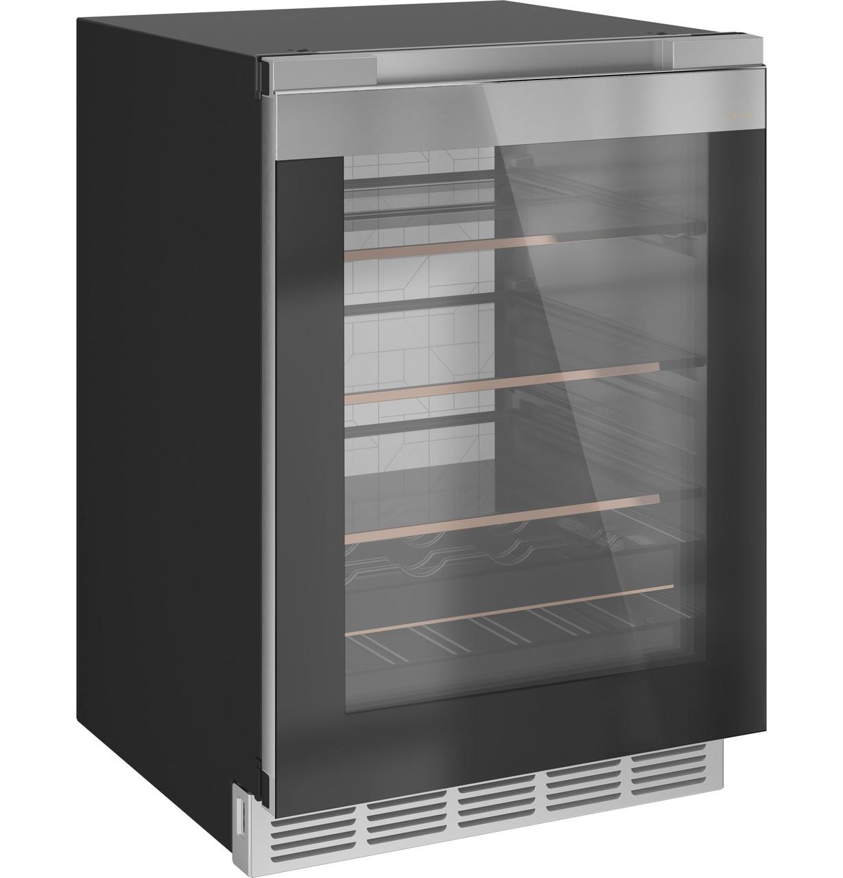 Cafe CCR06BM2PS5 CAF(EBACK)™ Beverage Center in Platinum Glass