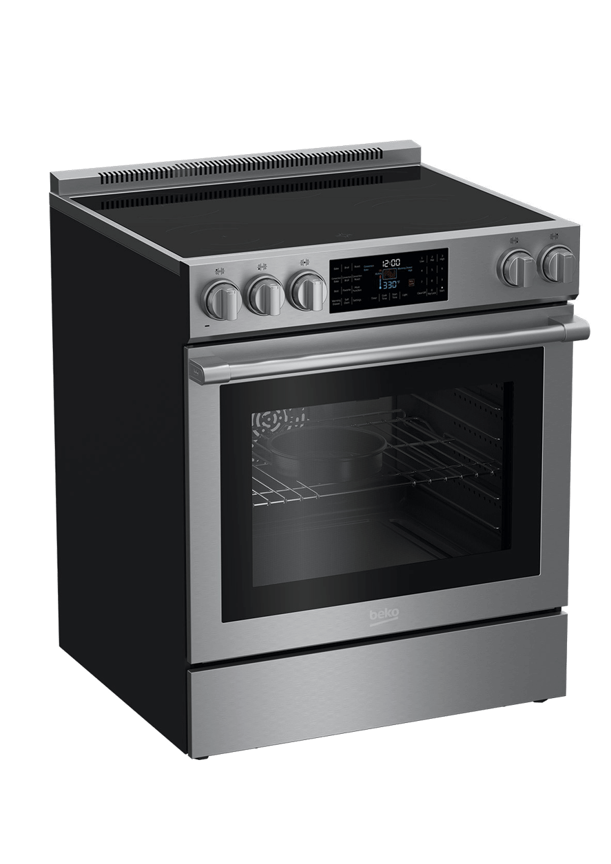 Beko 30" Stainless Steel Slide-In Electric Range