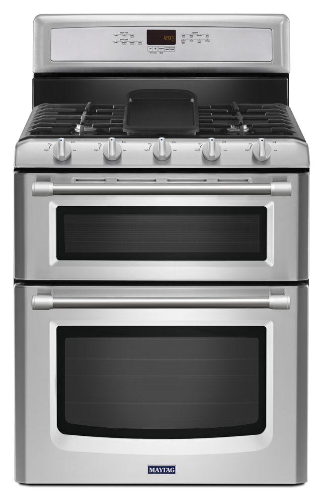 Maytag MGT8820DS 30-inch Wide Double Oven Gas Range with Convection - 6.0 cu. ft.