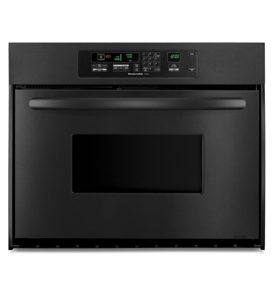 KEBC147VBL KitchenAid® 24-Inch Convection Single Wall Oven, Architect® Series II Handle - Black