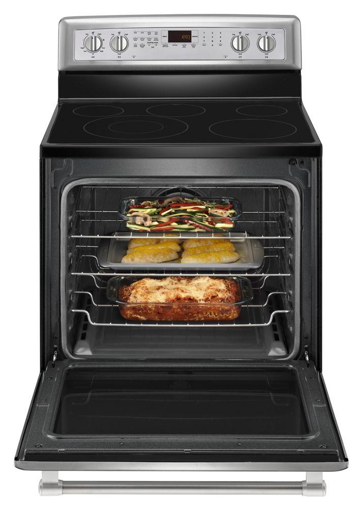 Maytag MER8850DS 30-inch Wide Electric Range with Convection and Warming Drawer - 6.2 cu. ft.