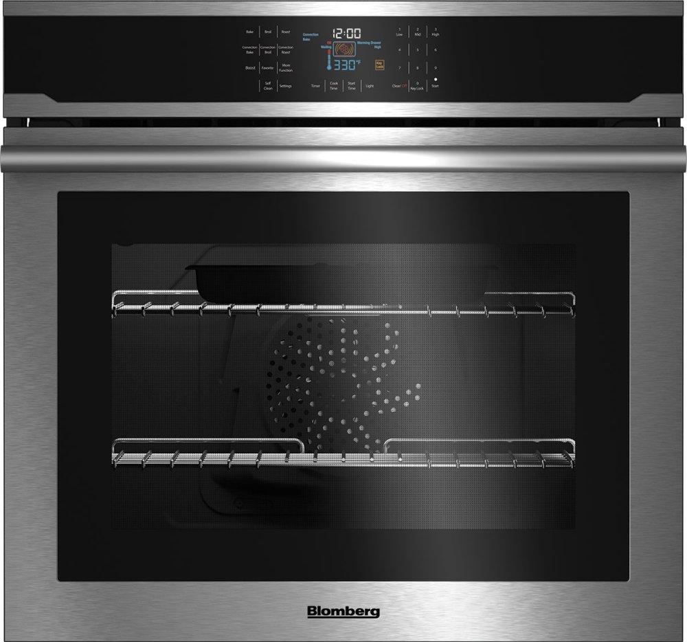Blomberg Appliances 30in Single Wall Oven, self clean, cool touch glass, stainless