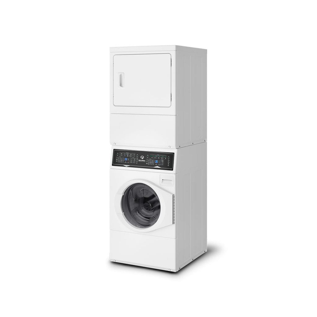 Speed Queen SF7 Stacked White Washer - Gas Dryer with Pet Plus  Sanitize  Fast Cycle Times  5-Year Warranty