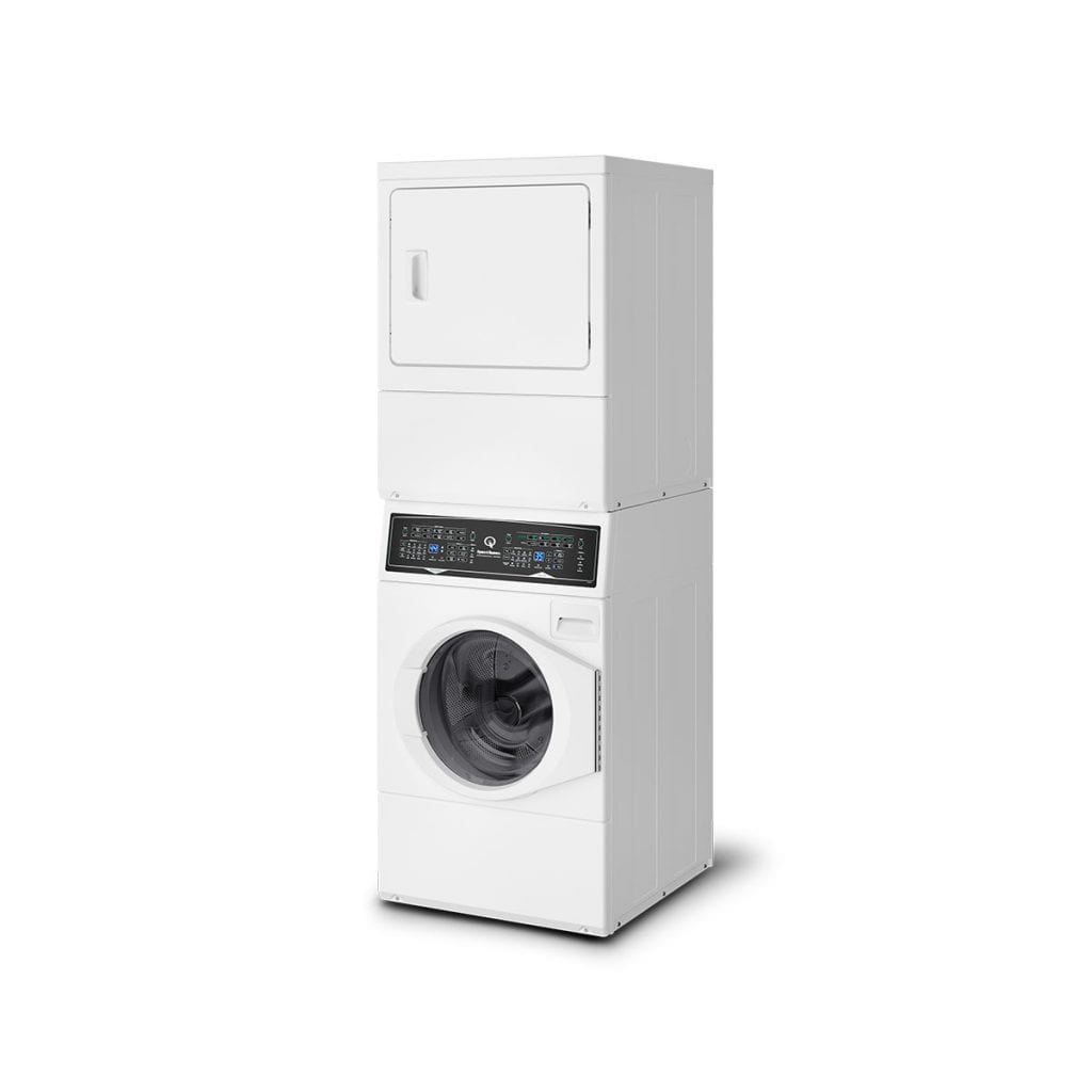 Speed Queen SF7007WG SF7 Stacked White Washer - Gas Dryer with Pet Plus  Sanitize  Fast Cycle Times  5-Year Warranty