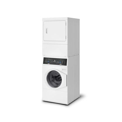 Speed Queen SF7007WG SF7 Stacked White Washer - Gas Dryer with Pet Plus  Sanitize  Fast Cycle Times  5-Year Warranty