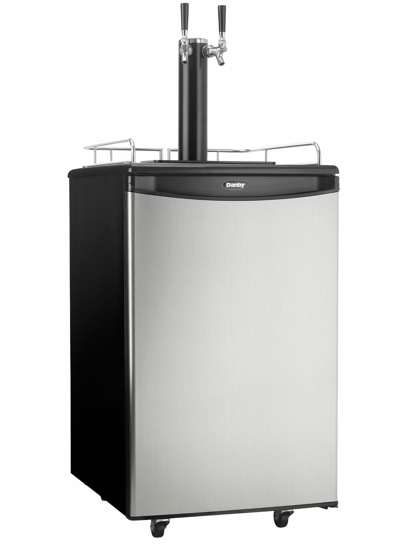 Danby 5.4 cu. ft. Dual-Tap Keg Cooler in Stainless Steel