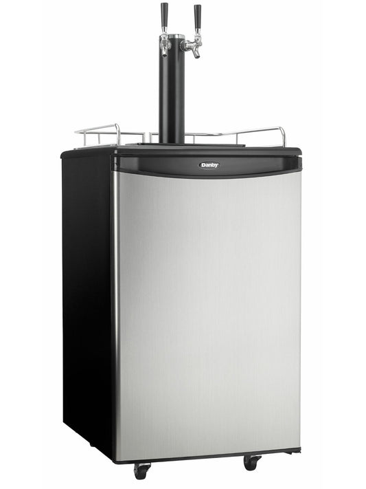 DKC054A1BSL2DB Danby 5.4 cu. ft. Dual-Tap Keg Cooler in Stainless Steel Look