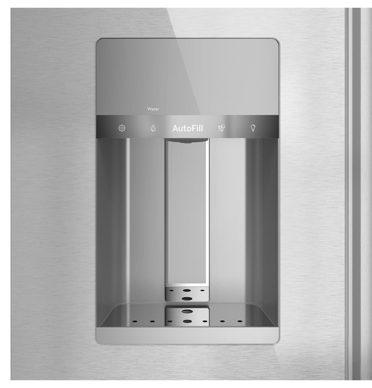Cafe CVE28DM5NS5 CAF(EBACK)™ ENERGY STAR® 27.8 Cu. Ft. Smart 4-Door French-Door Refrigerator in Platinum Glass