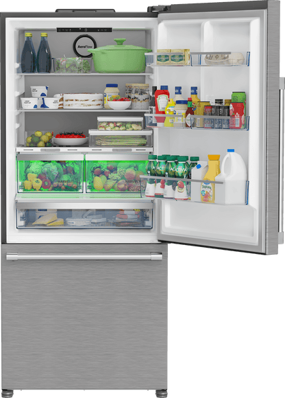 Beko BFBD30216SS 30" Bottom Freezer Refrigerator with HarvestFresh
