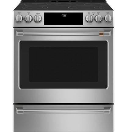 Cafe CES700P2MS1 CAF(EBACK)™ 30" Smart Slide-In, Front-Control, Radiant and Convection Range