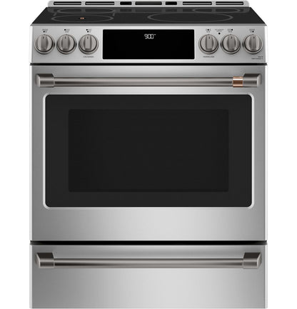 Cafe CHS90XP2MS1 CAF(EBACK)™ 30" Smart Slide-In, Front-Control, Induction and Convection Range with In-Oven Camera