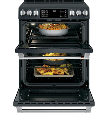 Cafe CHS950P3MD1 CAF(EBACK)™ 30" Smart Slide-In, Front-Control, Induction and Convection Double-Oven Range