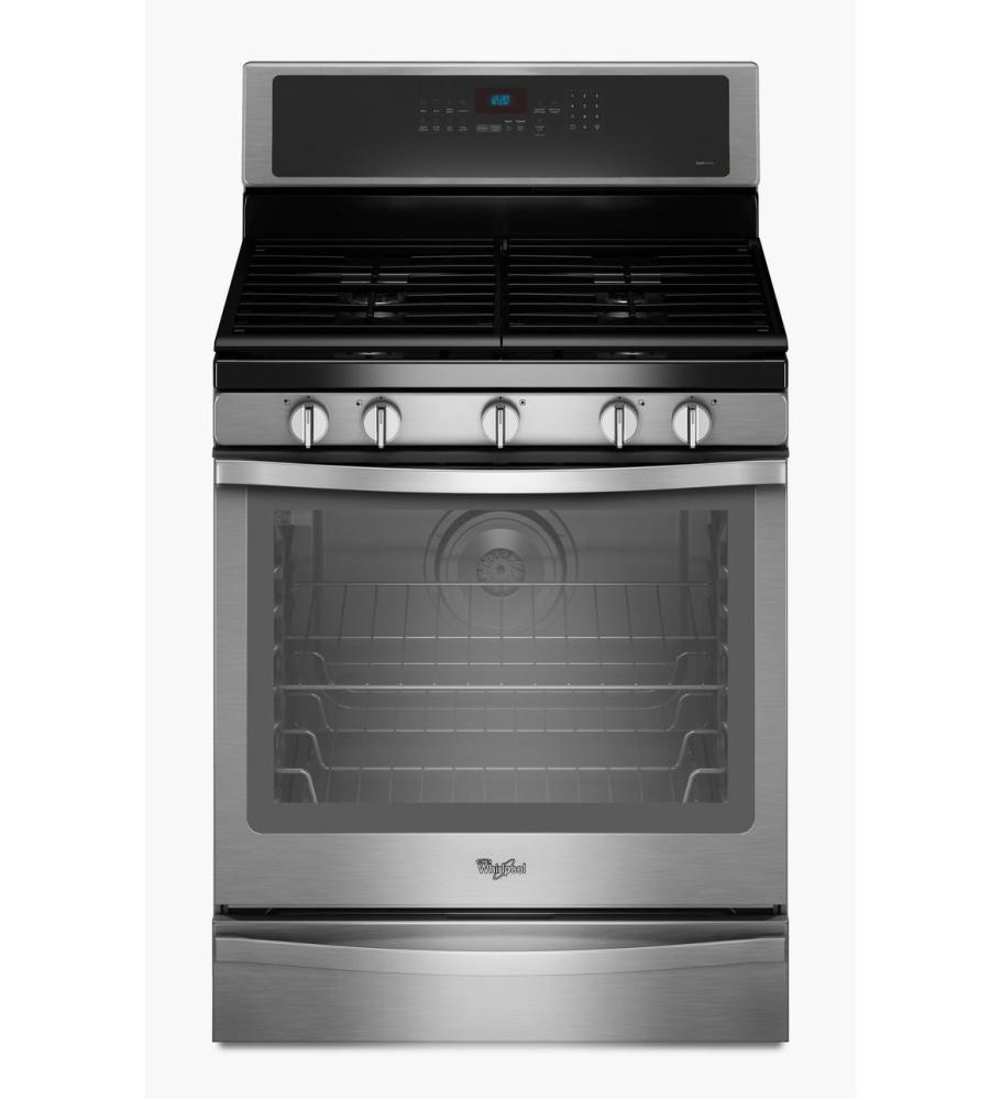 Whirlpool WFG715H0ES 5.8 Cu. Ft. Freestanding Gas Range with AquaLift® Self-Cleaning Technology