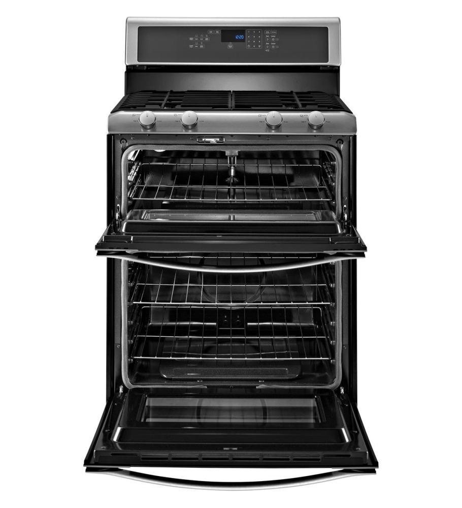 Whirlpool WGG555S0BS 6.0 Total cu. ft. Double Oven Gas Range with AccuBake® system