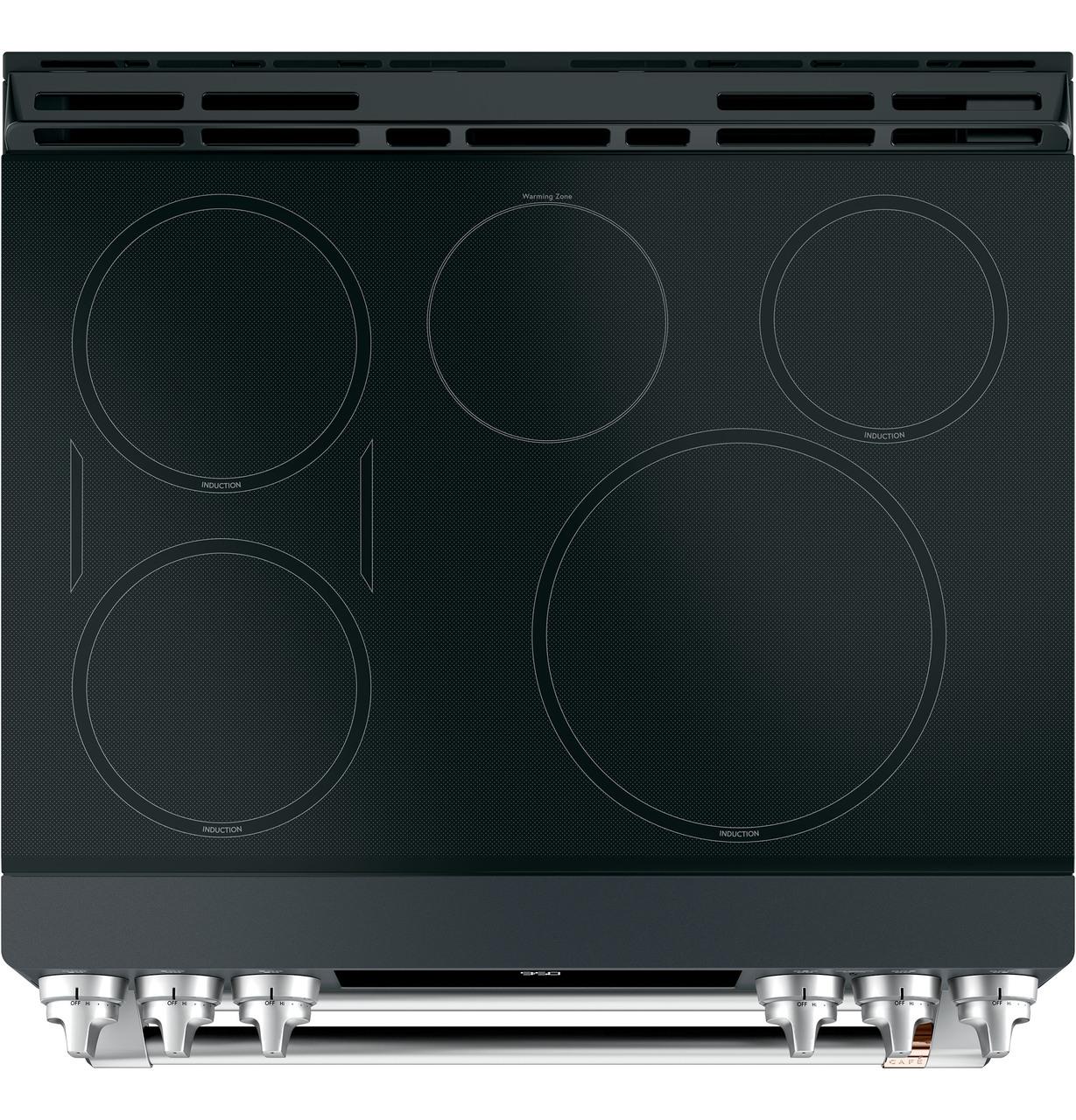 Cafe CHS950P3MD1 CAF(EBACK)™ 30" Smart Slide-In, Front-Control, Induction and Convection Double-Oven Range