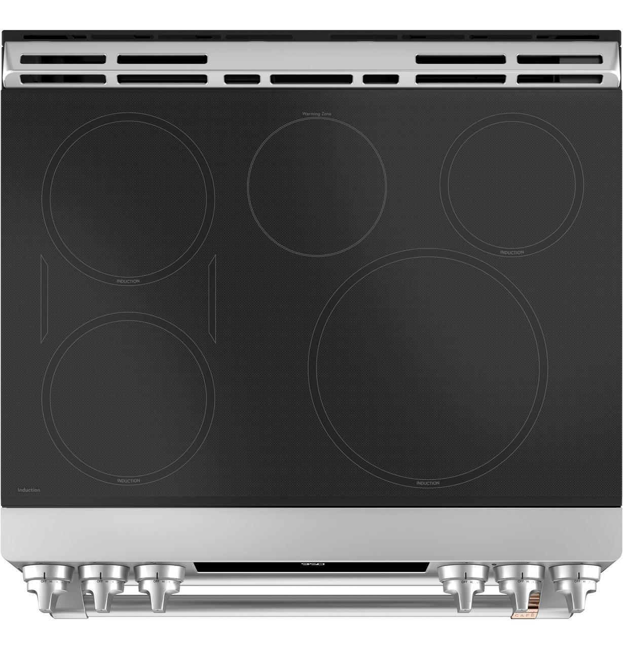 Cafe CHS950P2MS1 CAF(EBACK)™ 30" Smart Slide-In, Front-Control, Induction and Convection Double-Oven Range