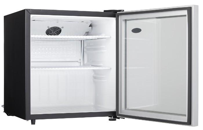 DAG016A1BDB Danby 1.6 cu. ft. Compact Glass Door Fridge in Platinum