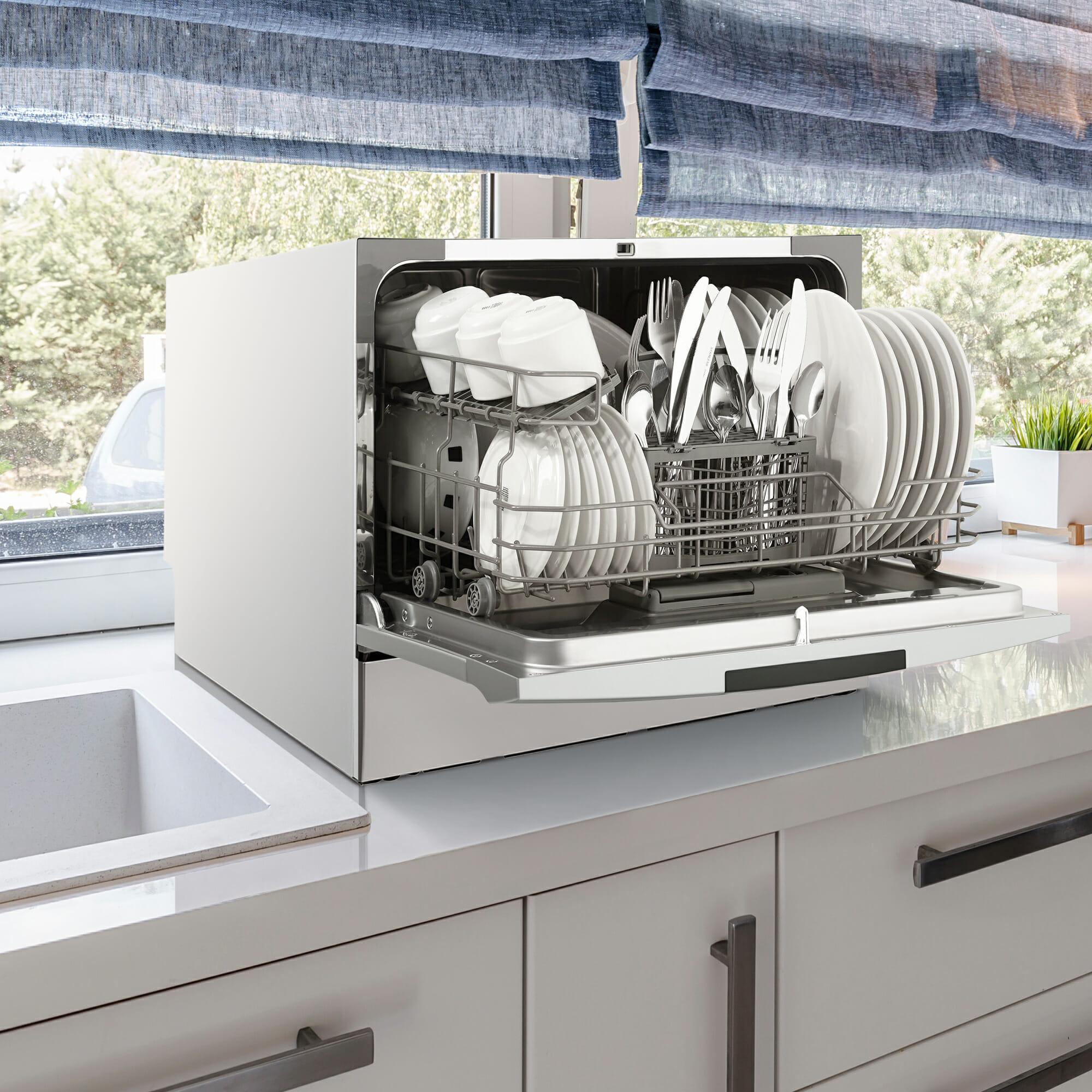 DDW631SDB Danby 6 Place Setting Countertop Dishwasher in Silver