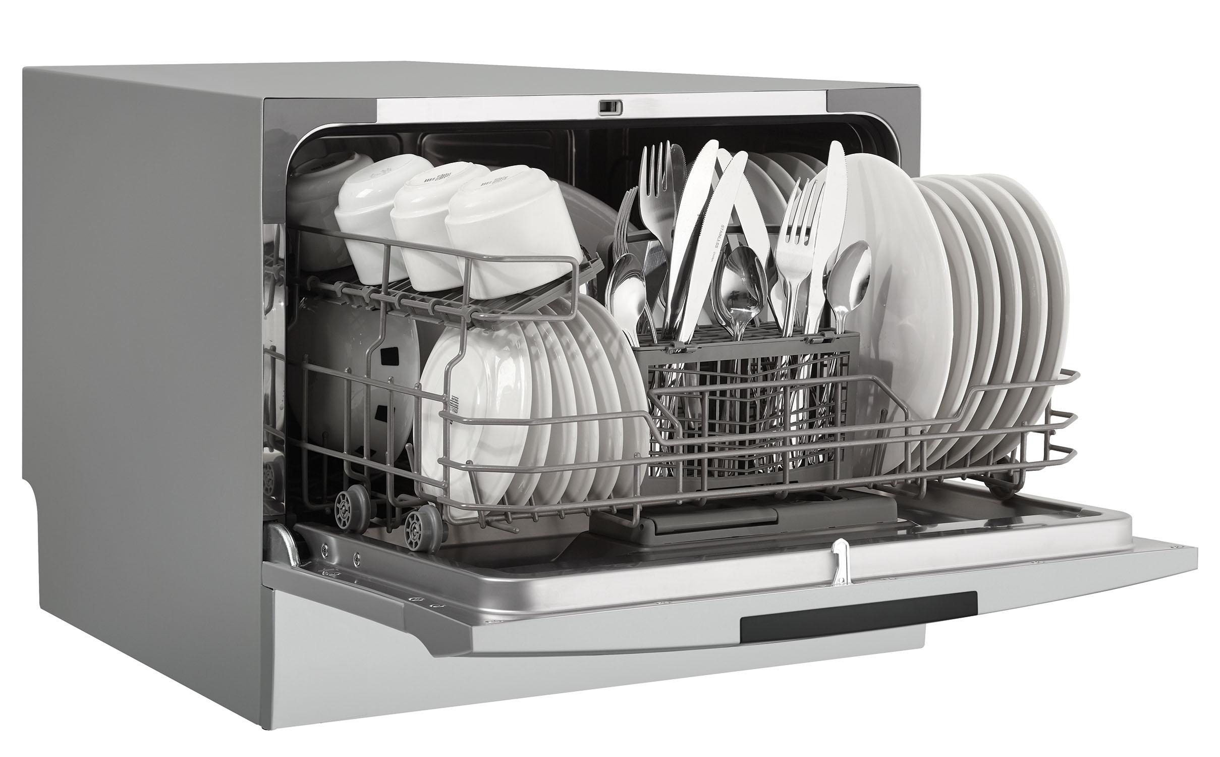 DDW631SDB Danby 6 Place Setting Countertop Dishwasher in Silver