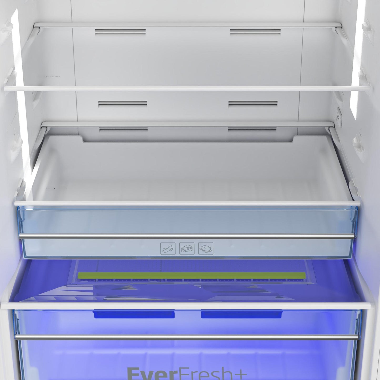 Beko 28" Freezer Top Stainless Steel Refrigerator with Auto Ice Maker and Everfresh