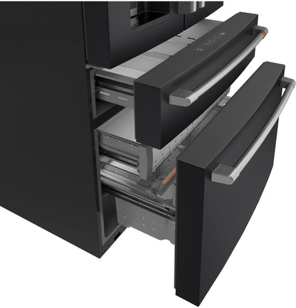 Cafe CXE22DP3PD1 CAF(EBACK)™ ENERGY STAR® 22.3 Cu. Ft. Smart Counter-Depth 4-Door French-Door Refrigerator