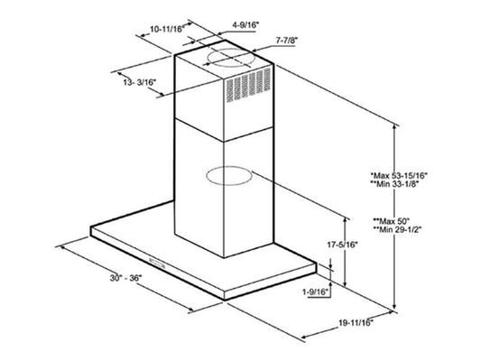 Elica KIT0102875 Optional Recirculating Kit for 30" and 36"