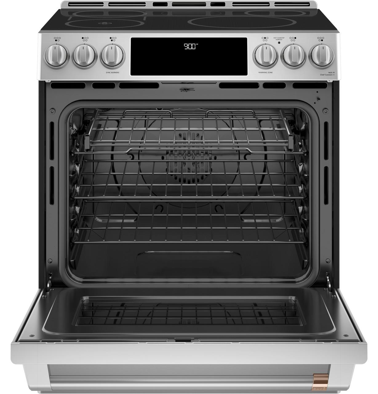 Cafe CHS90XP2MS1 CAF(EBACK)™ 30" Smart Slide-In, Front-Control, Induction and Convection Range with In-Oven Camera