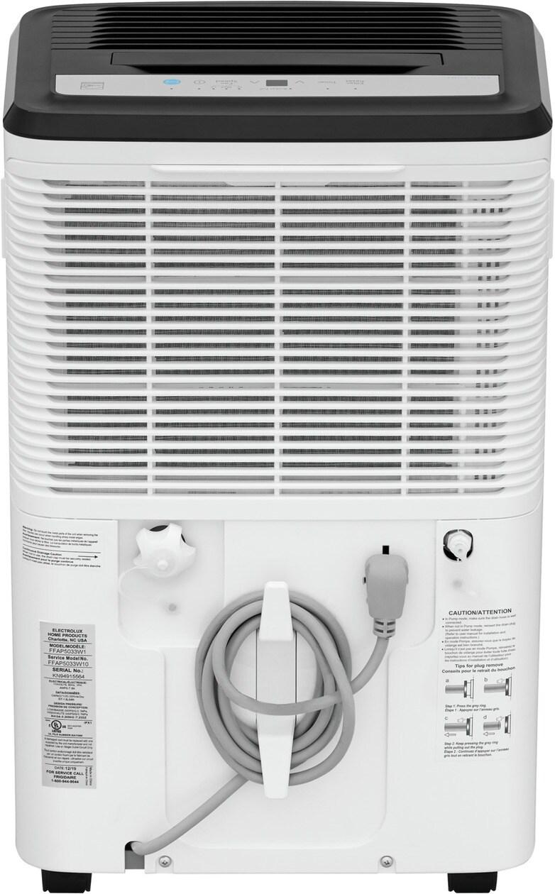 FFAP5033W1 Frigidaire High Humidity 50 Pint Capacity Dehumidifier with Built In Pump