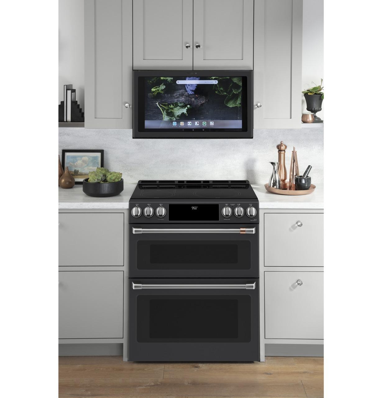 Cafe CHS950P3MD1 CAF(EBACK)™ 30" Smart Slide-In, Front-Control, Induction and Convection Double-Oven Range