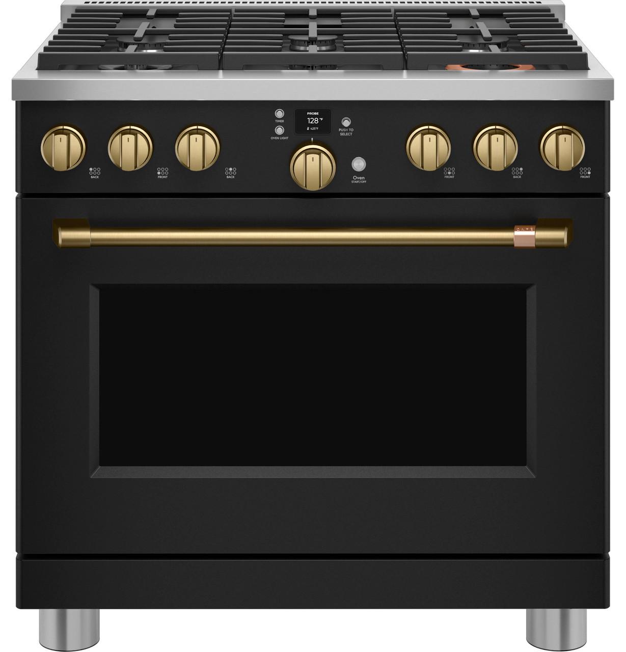 Cafe Caf(eback)™ 36" Smart All-Gas Commercial-Style Range with 6 Burners (Natural Gas)