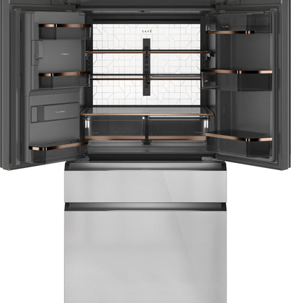 Cafe CVE28DM5NS5 CAF(EBACK)™ ENERGY STAR® 27.8 Cu. Ft. Smart 4-Door French-Door Refrigerator in Platinum Glass