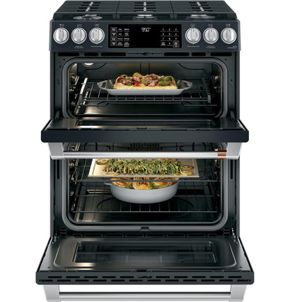 Caf(eback)™ 30" Smart Slide-In, Front-Control, Dual-Fuel, Double-Oven Range with Convection
